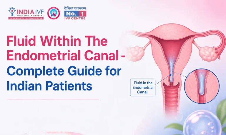fluid within the endometrial canal